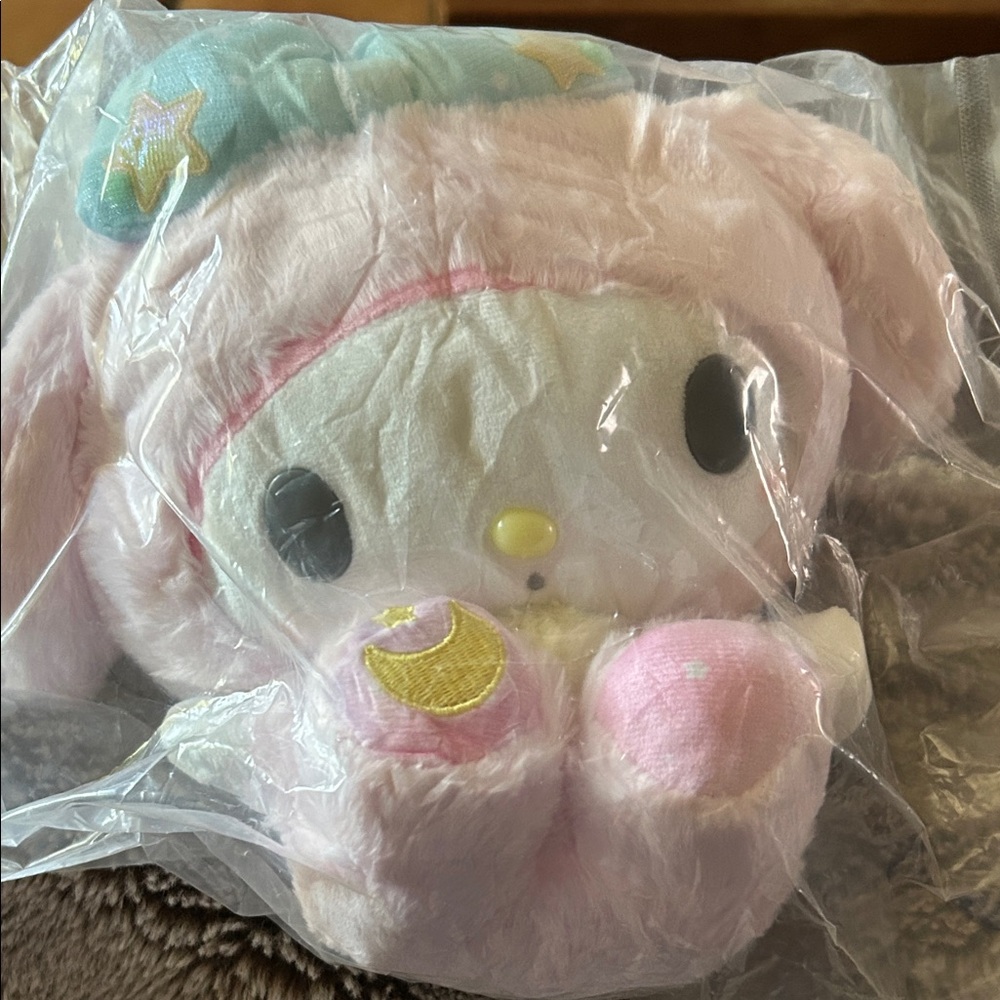Cute Pink my melody Plush Toy with Star and Moon